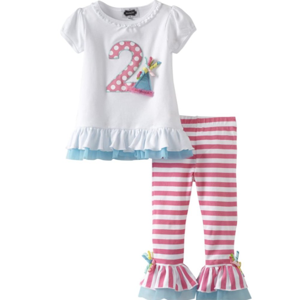 Mud Pie Girls 2nd birthday set